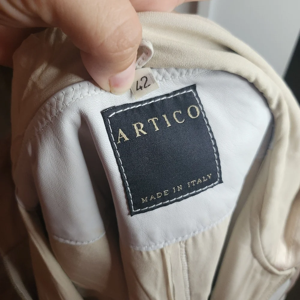 Artico made in Italy leather jacket size 42